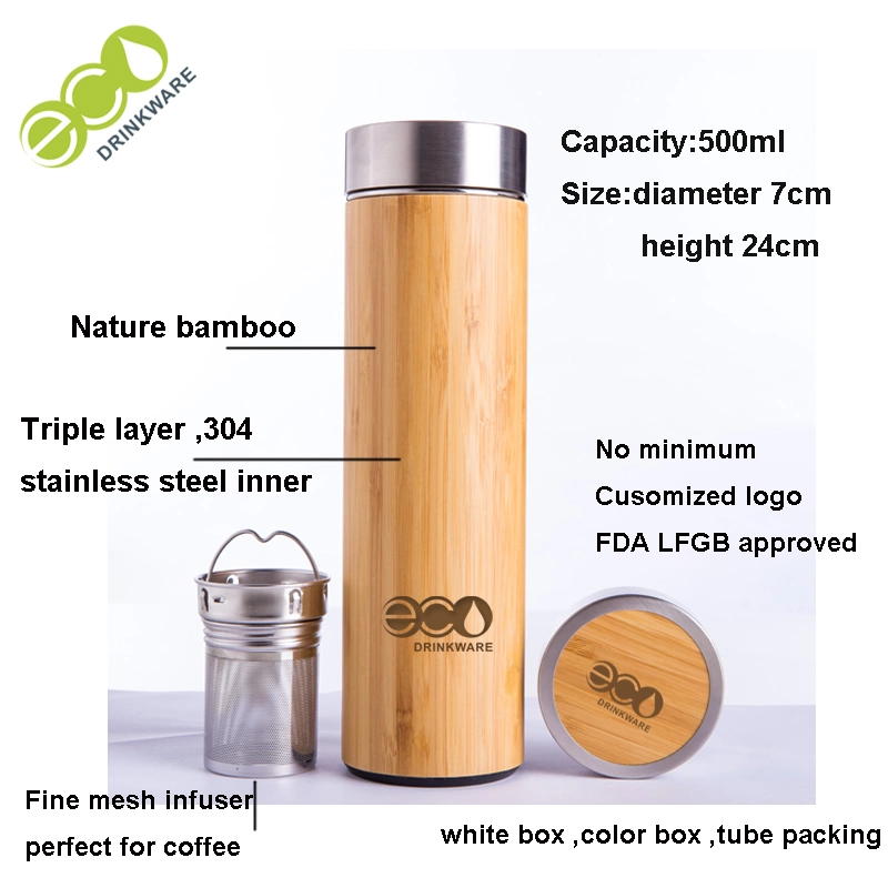 OEM Christmas China Factory Water Bottle Bamboo Mug
