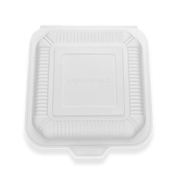 High Quality Disposable Biodegradable Hot Water Cornstarch 3 Compartment Gift Packing Box