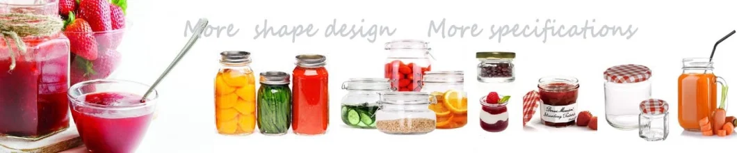 Wide Mouth Mason Storage Glass Packaging Jars for Jam and Honey