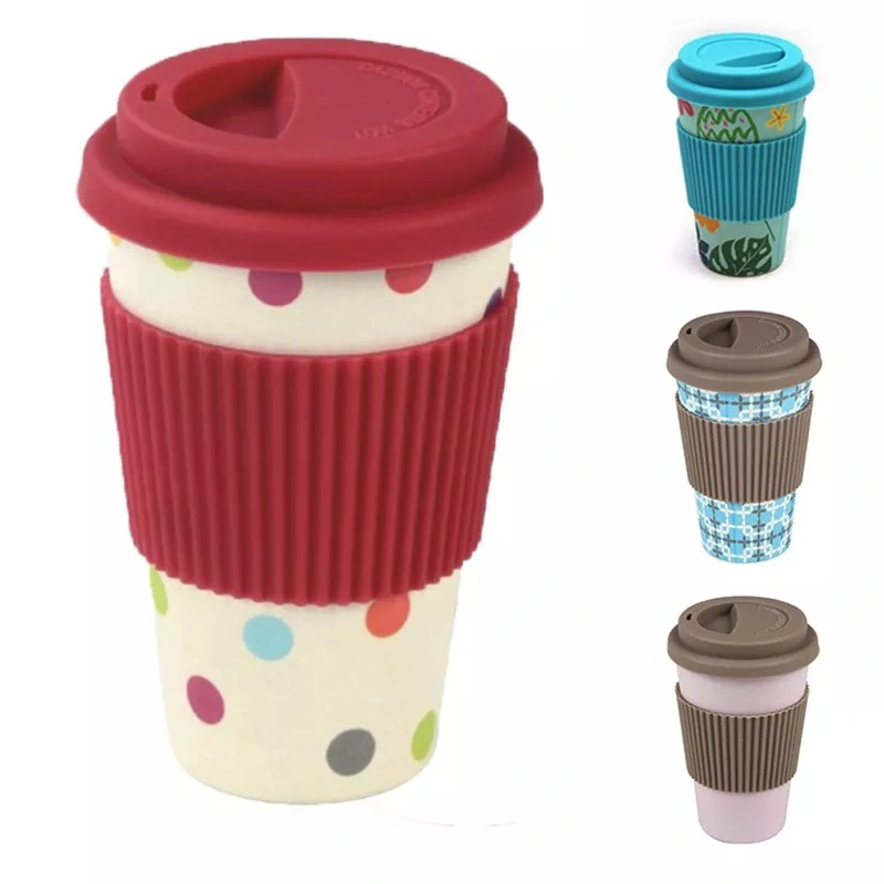 Wholesale Factory Price New Personalised Bamboo Fiber Body Reusable Cheap Bamboo Cup Coffee Travel Mug with Lid