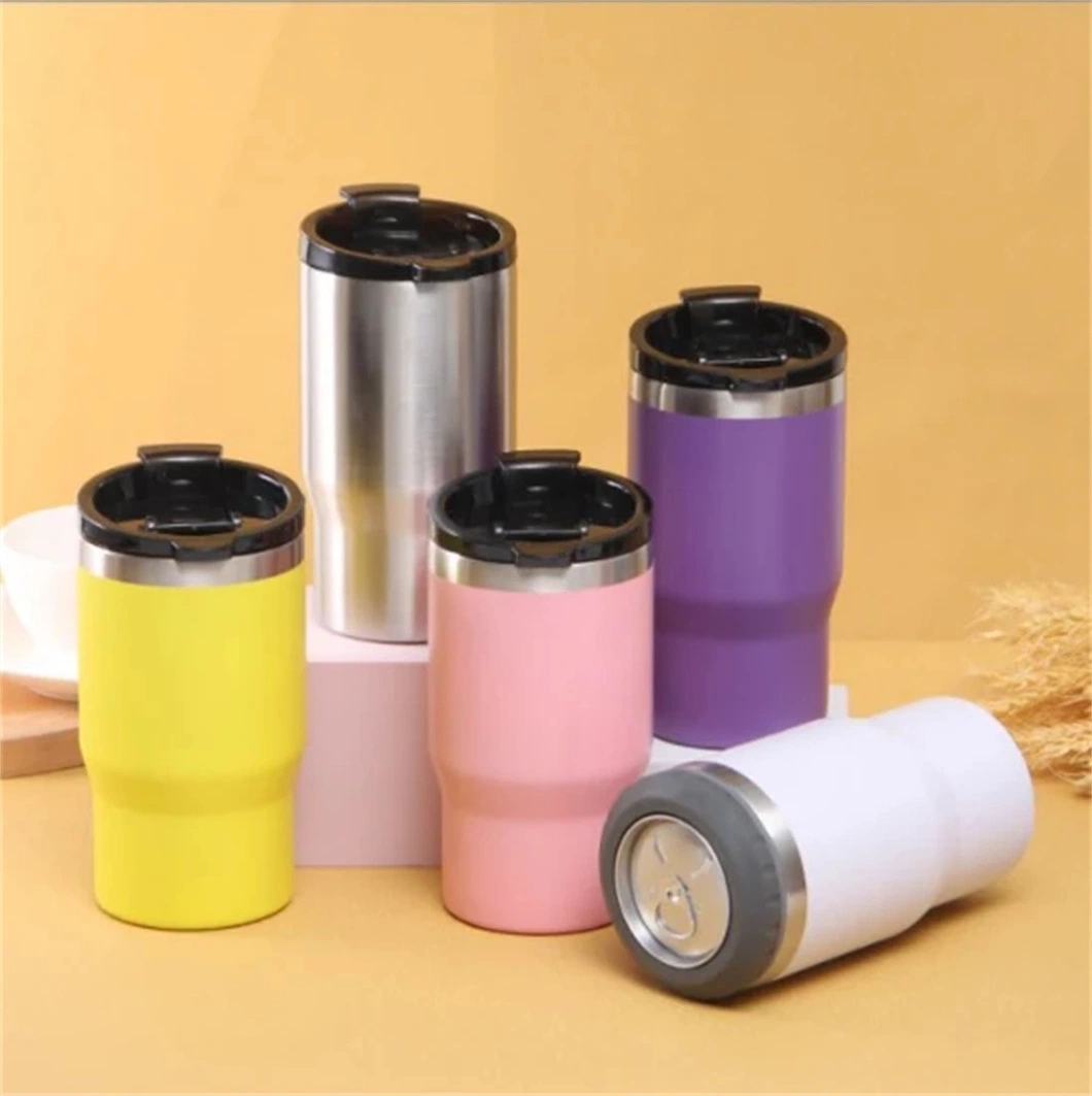 4 in 1 Double Wall Stainless Steel Vacuum Insulated Tumbler Can Cooler