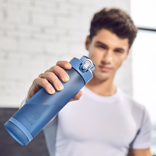Custom Logo Wholesale Plastic Tritan Sport Water Bottle with Straw