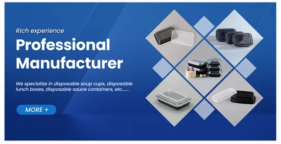 Premium Takeout Food Lunch Box Black White with Secure Lids 