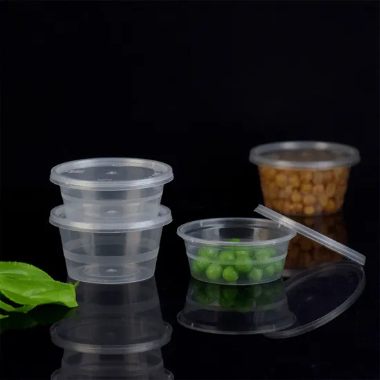 Disposable Plastic Deli Food Storage Containers with Plastic Lids 