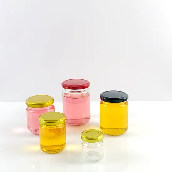 Wholesale Customized Round Juice Glass Bottle 500ml Flint Cheap Honey Pickles Jam Packaging Glass Jars with Lids 
