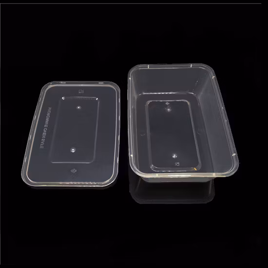 Disposable Plastic Food Container PP Microwave 1500ml Box with Lid
