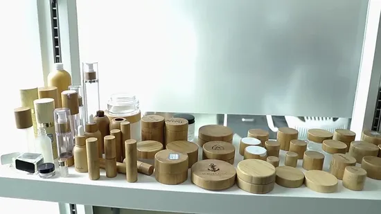 50g Bamboo Glass Cosmetic Packaging Bottle Jar 