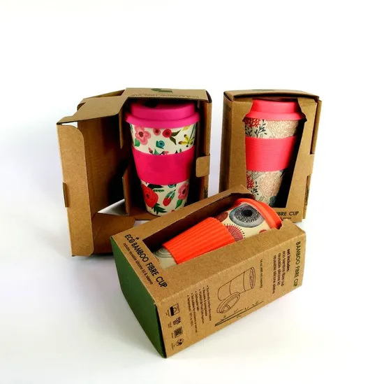 Bamboo Coffee Mug with Tight Seal Cover and SIP Hole 