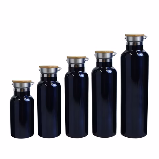 Double Wall stainless Steel Bamboo Vacuum Flask