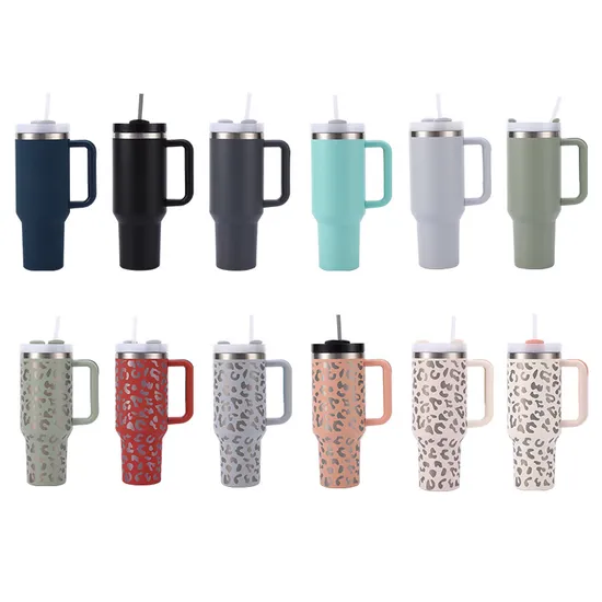 Adventure Travel Tumbler 40oz Stainless Steel Tumbler with Straw