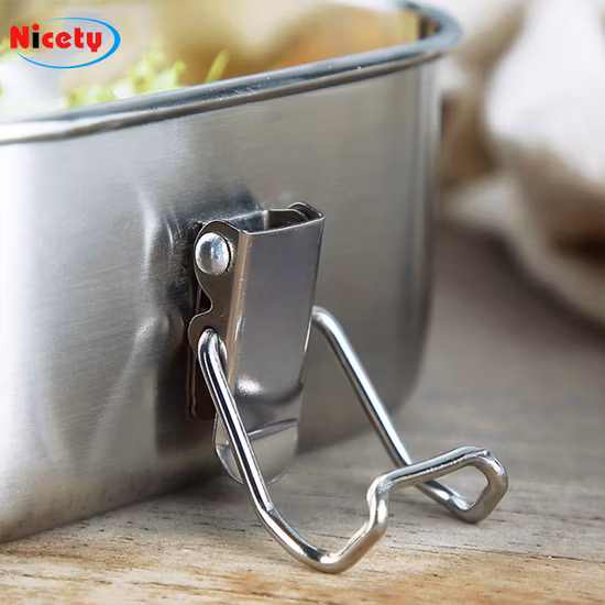 Insulated Biodegradable Tiffin Box Leakproof Camping Food Storage Container with Stainless Steel Lunch Box