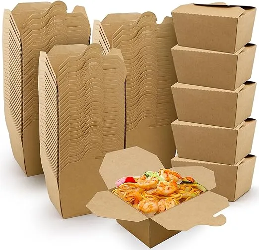 Manufacture Custom Disposable Container Take Away Lunch Packing Boxes 